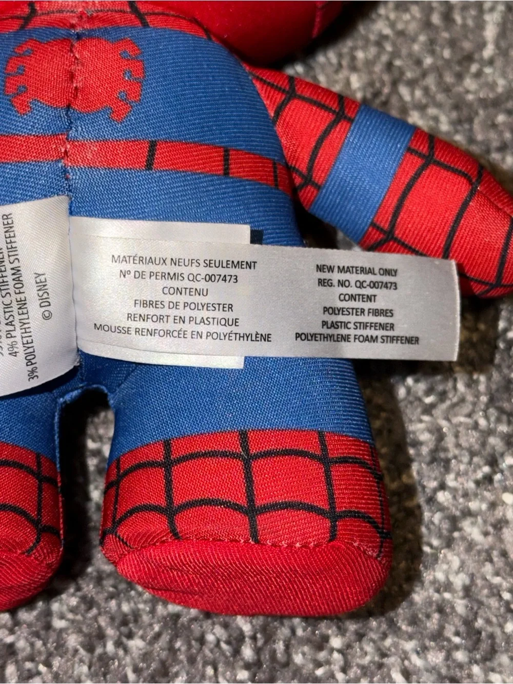 Disney Marvel Spiderman Plush Toy Collectible Used Pre Owned As Is Vietnam Made.